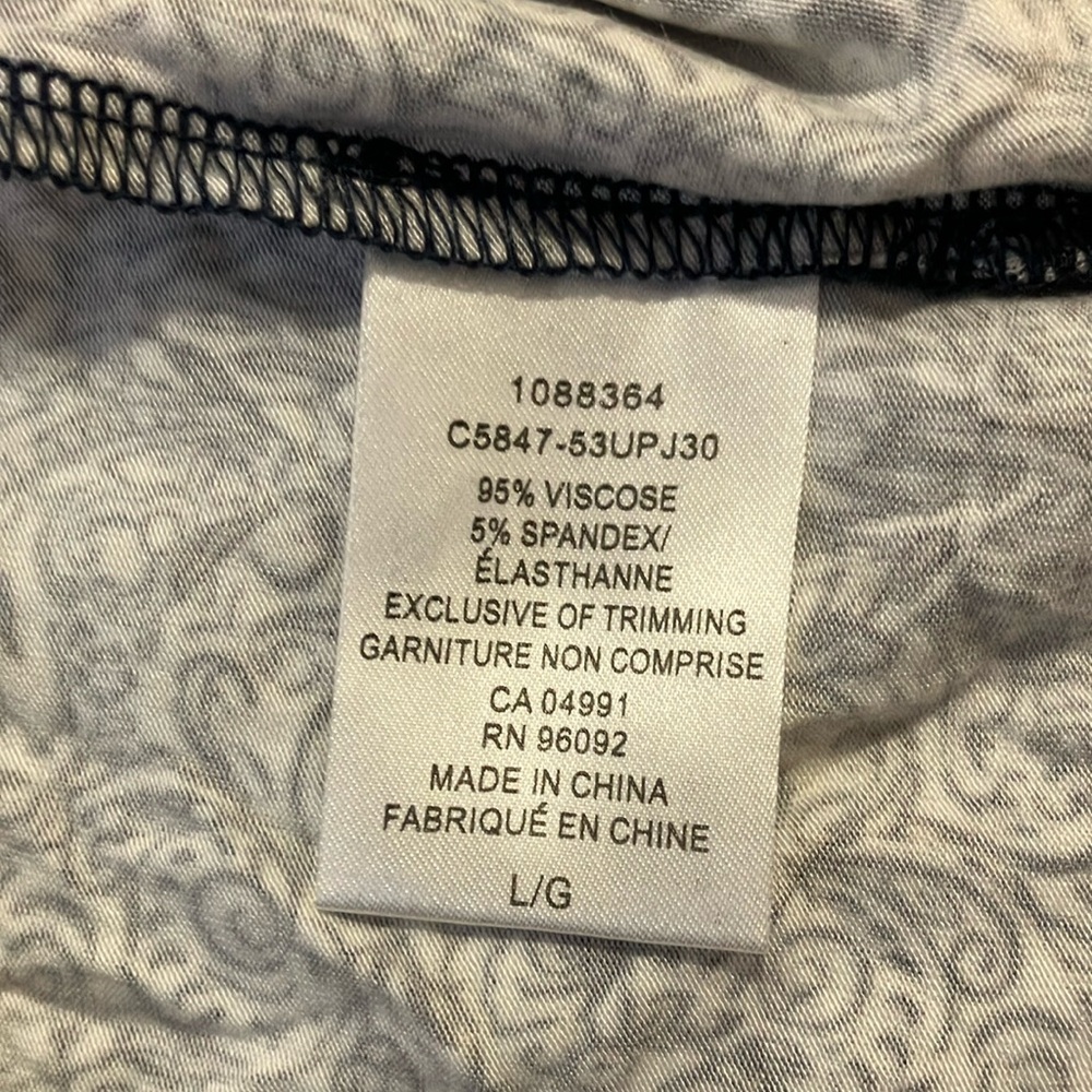 Dalia Blue and White Sleeveless Tank Top NWT - Picture 5 of 6
